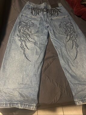 Affliction Blue Washed Denim Jeans. Bought it for 120 but didnt fit. (worn once)